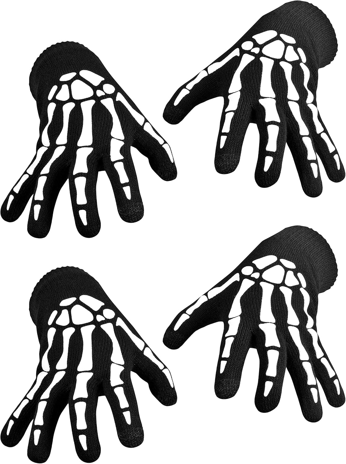 Crossfingers Glow Skeleton Gloves