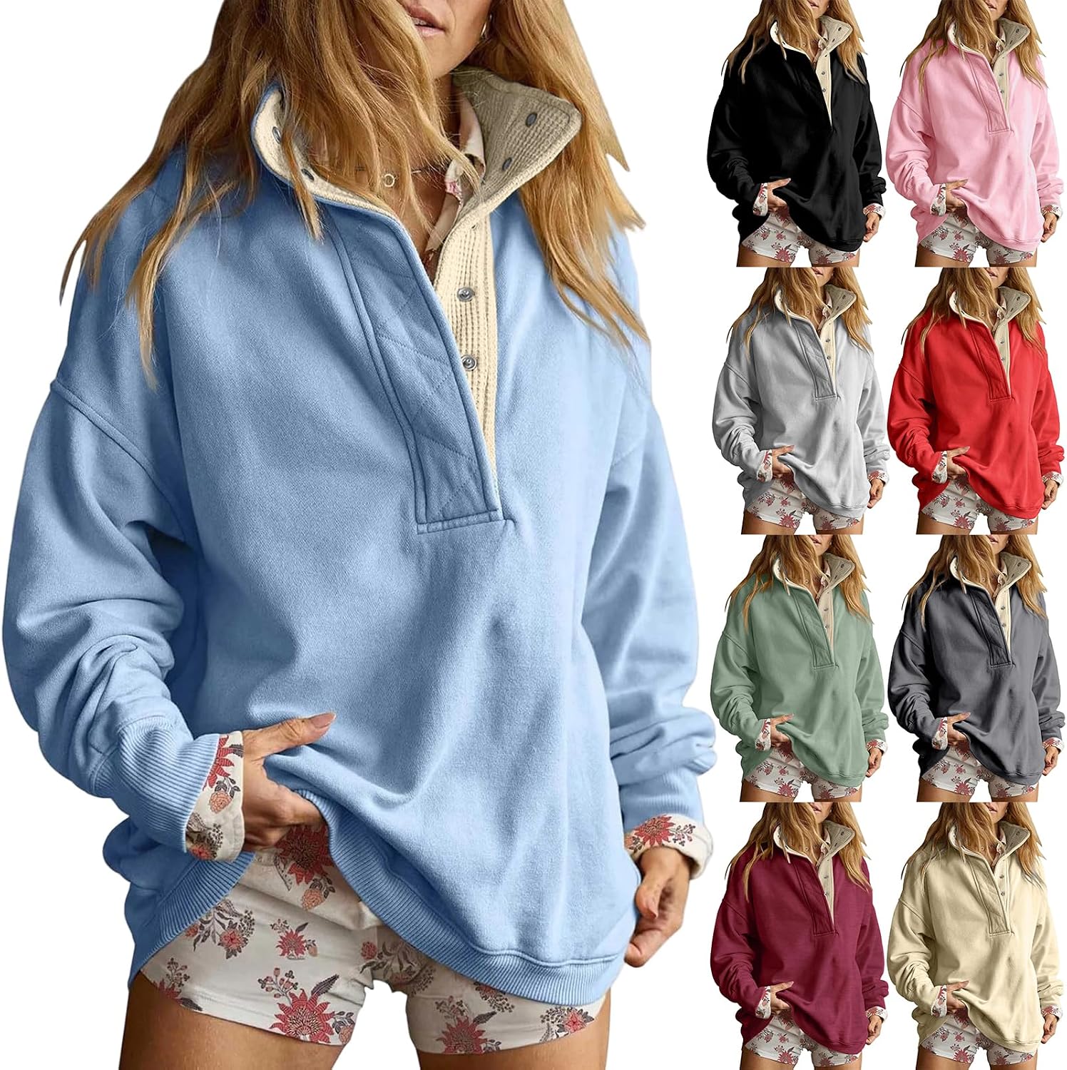 Mockneck Oversized Sweatshirts