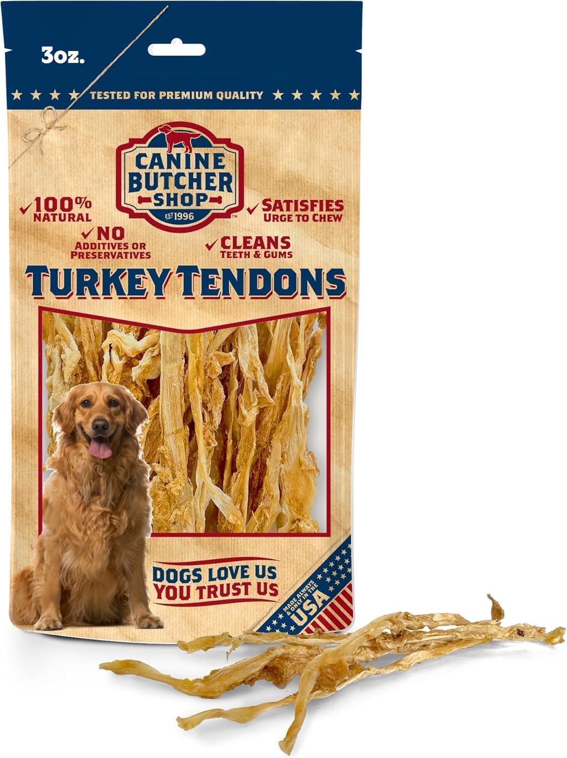 Canine Butcher Shop Turkey Tendon Chews