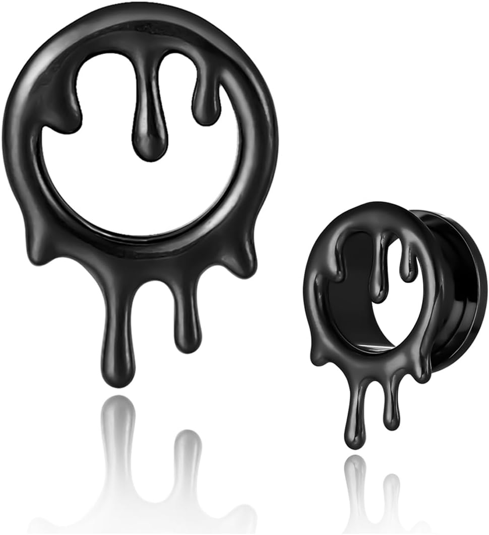 Twolobes Black Drops Ear Gauges