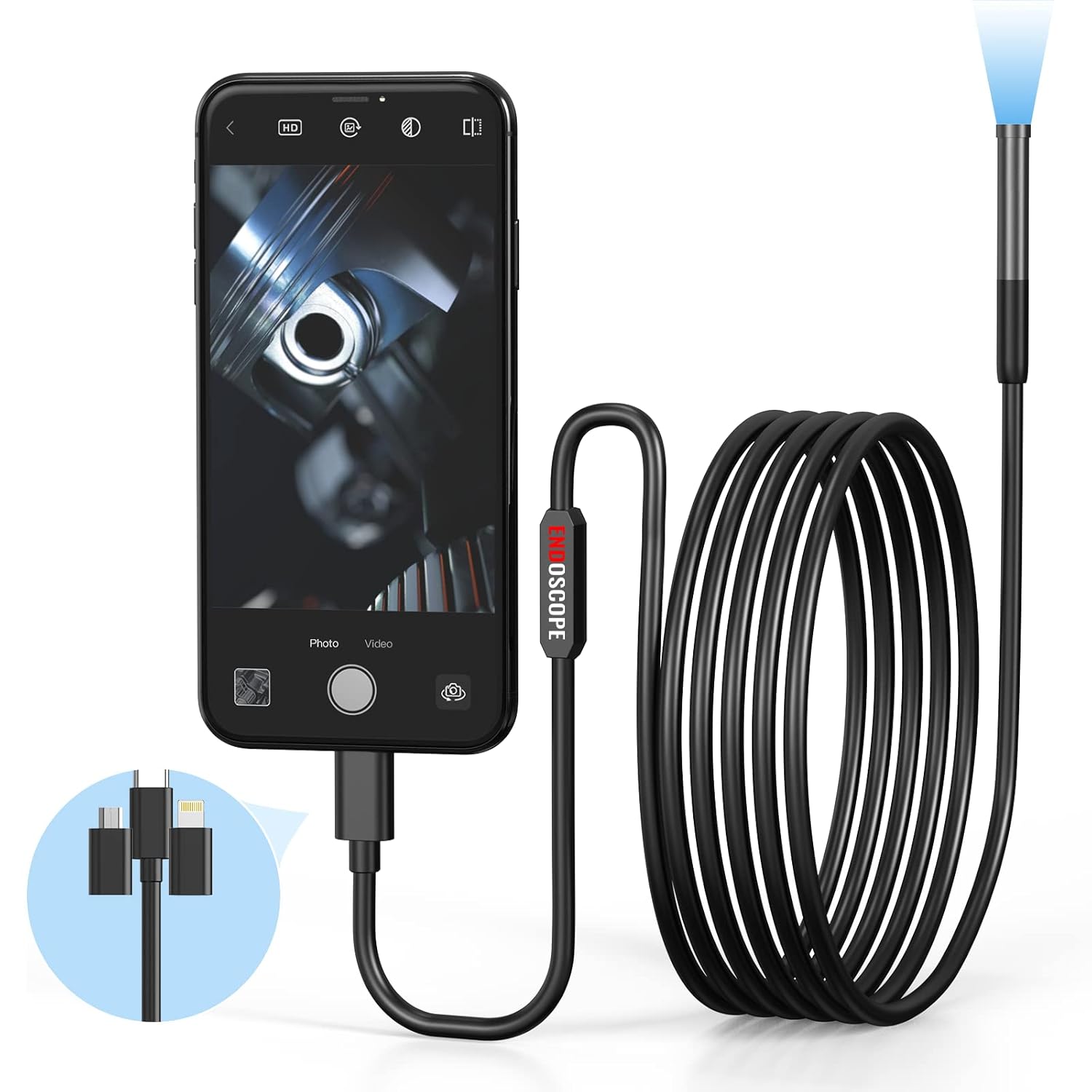 Endoscope Cameras with LED Lights