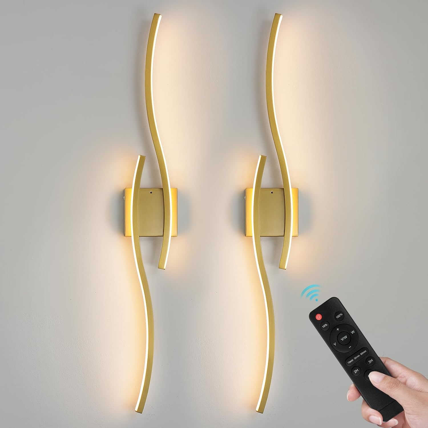 Gold Rechargeable Wall Sconces