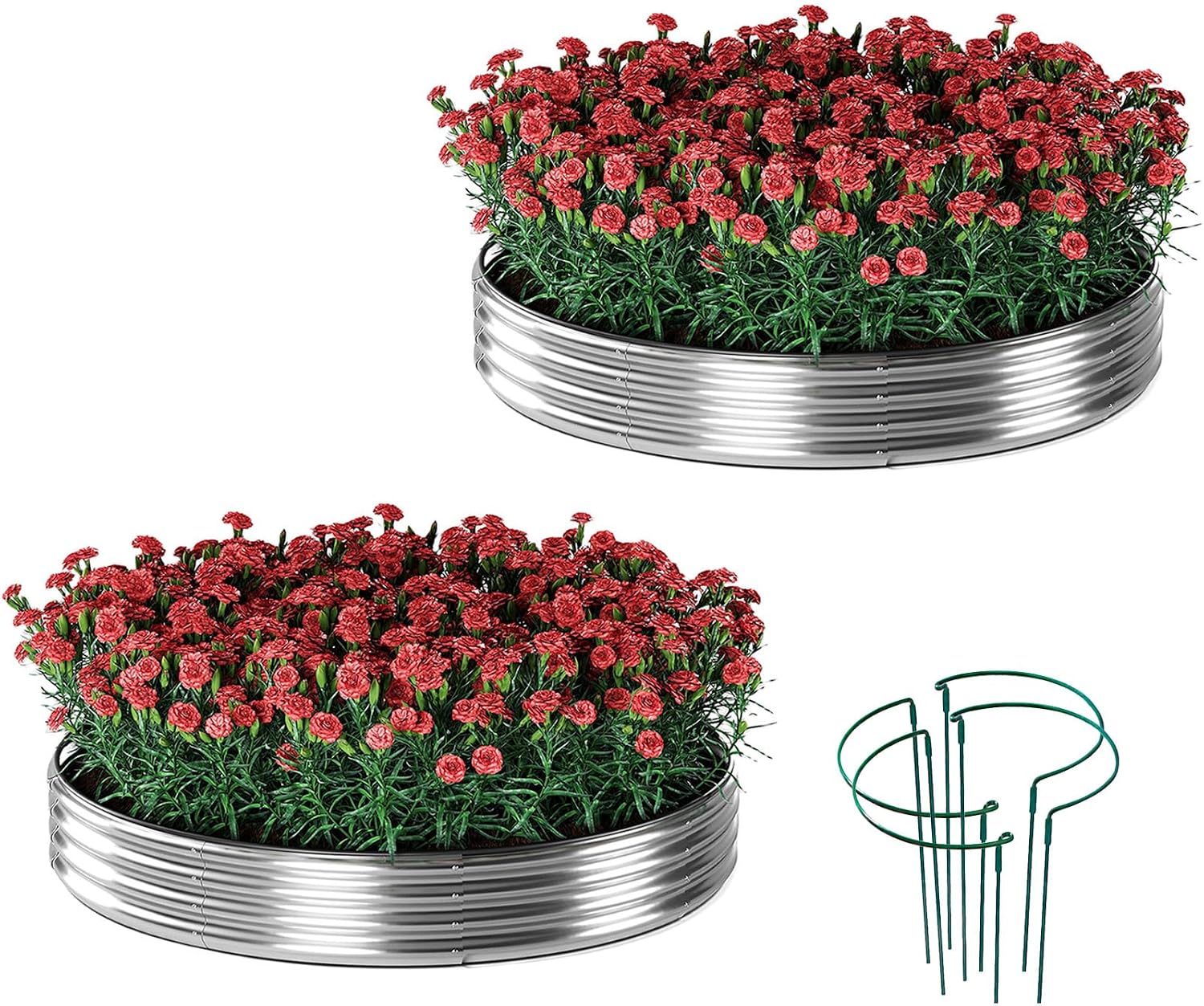 ZFHgarden Galvanized Metal Planters