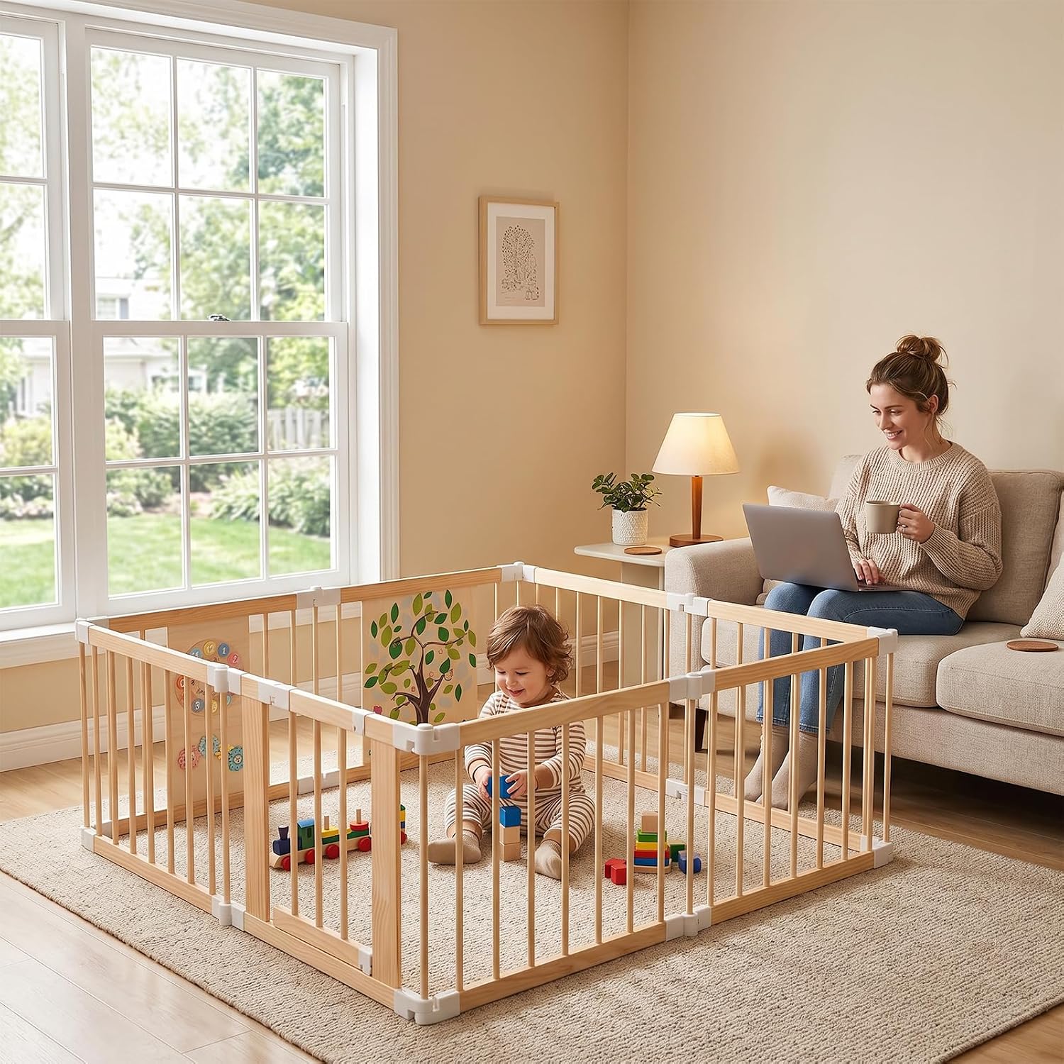 Foldable Wooden Baby Playpens