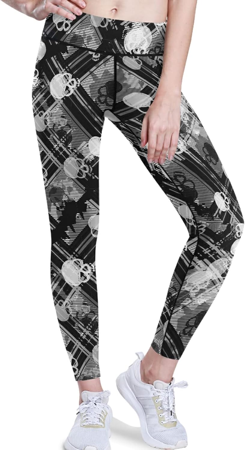 visesunny Women's Yoga Pants High Waisted Tummy Control Non See-Through Running Workout Leggings with Pockets Athletic Pant
