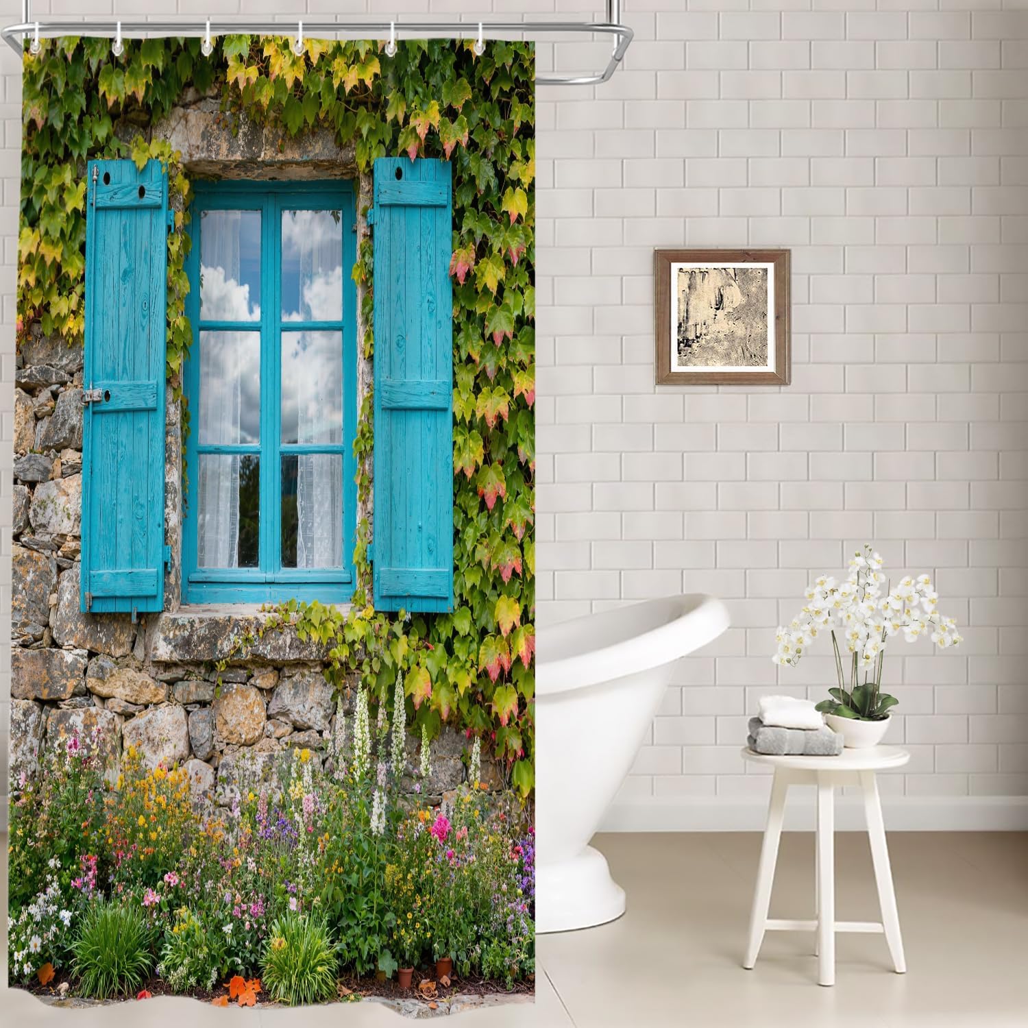 Bathroom Wooden Window Shades