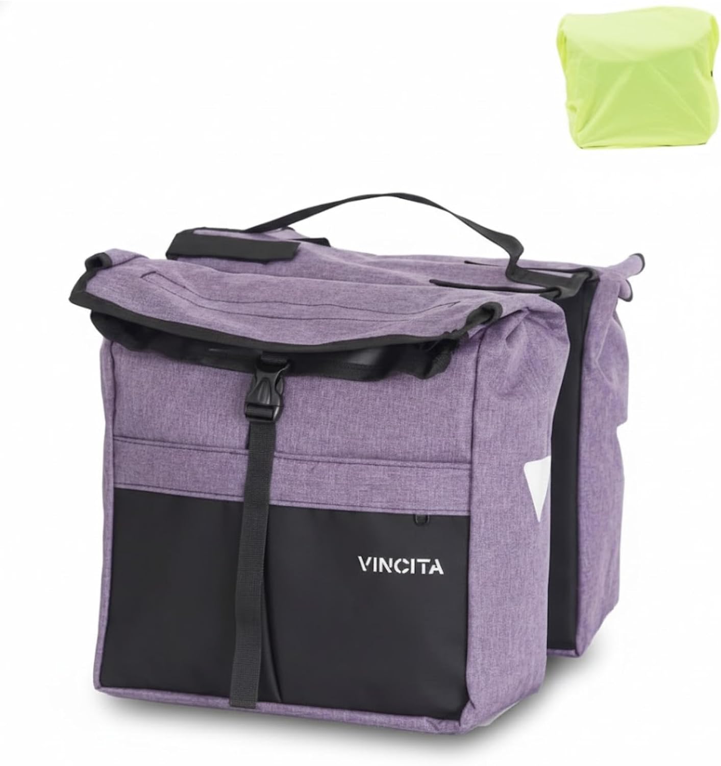 Vincita Double Bike Pannier Bag – 12L Top Load Rear Rack Saddlebags