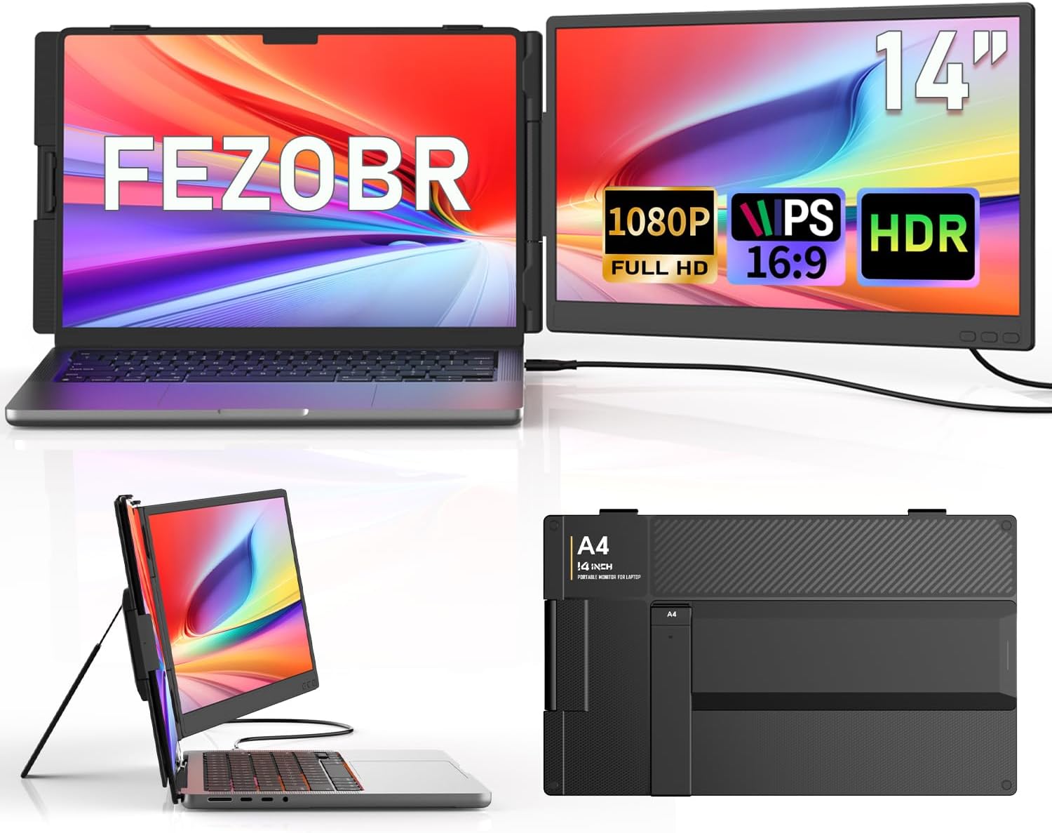 FEZOBR 14" Portable Laptop Monitors