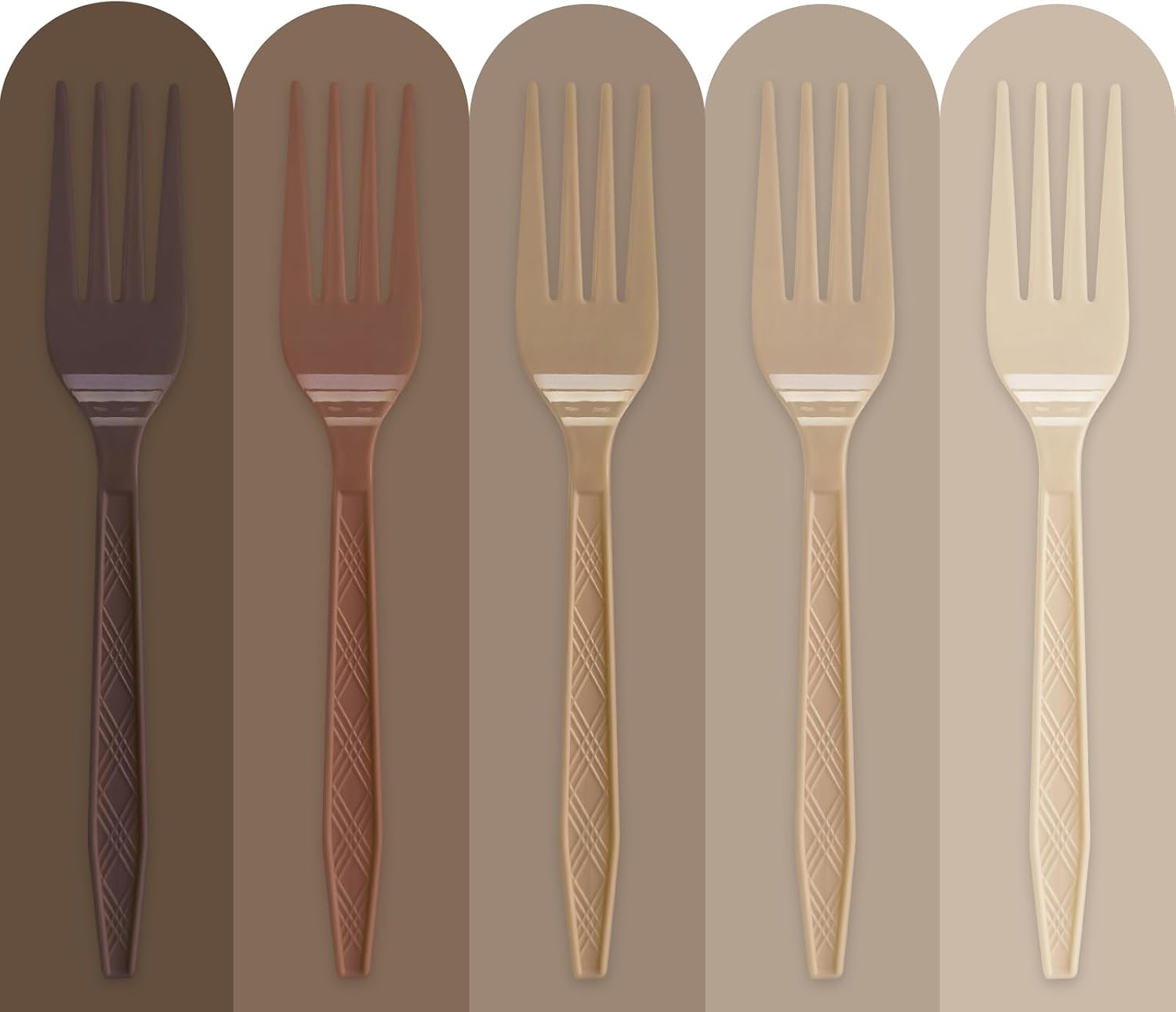 Disposable Brown Plastic Forks