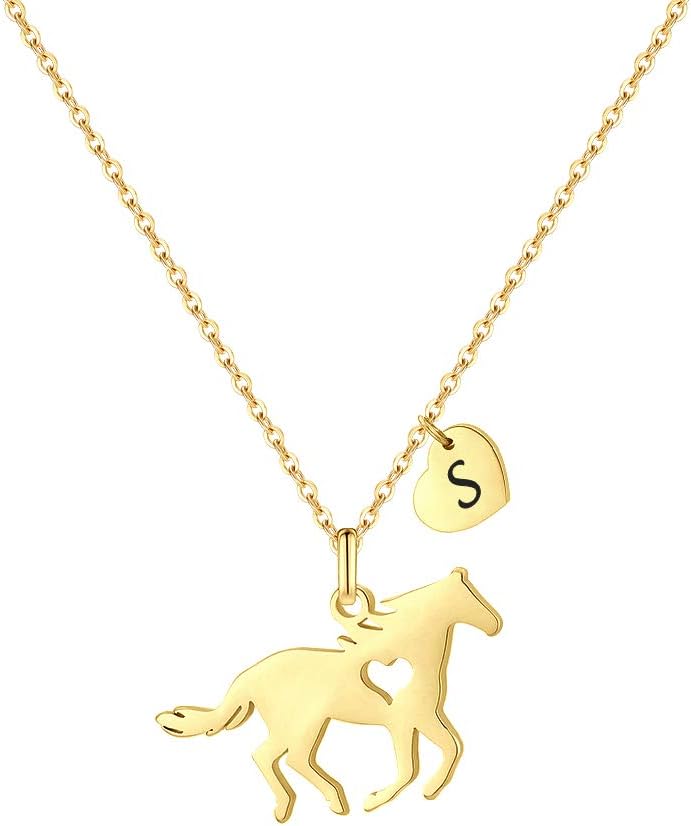 MONOOC Personalized Horse Necklaces