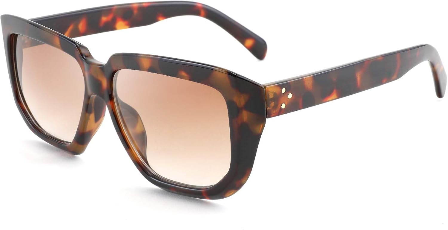 FEISEDY Women Retro Square Sunglasses