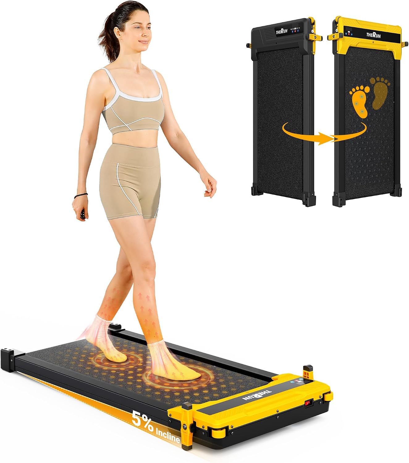 THERUN Walking Pad Treadmills with Incline