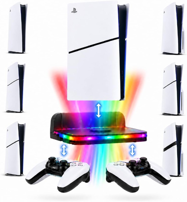 PS5 Wall Mounts with RGB Lighting