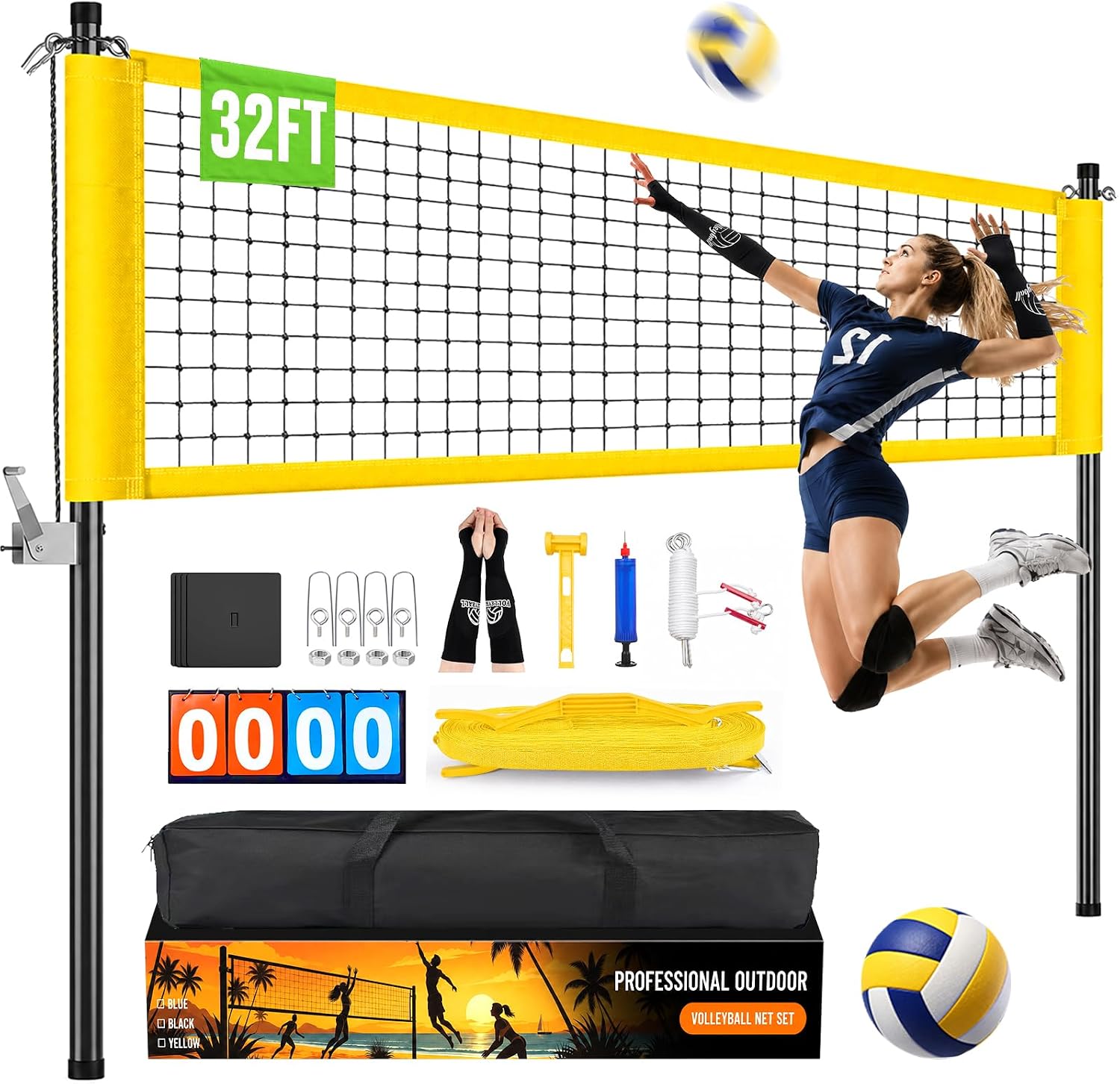 Portable Adjustable Volleyball Nets