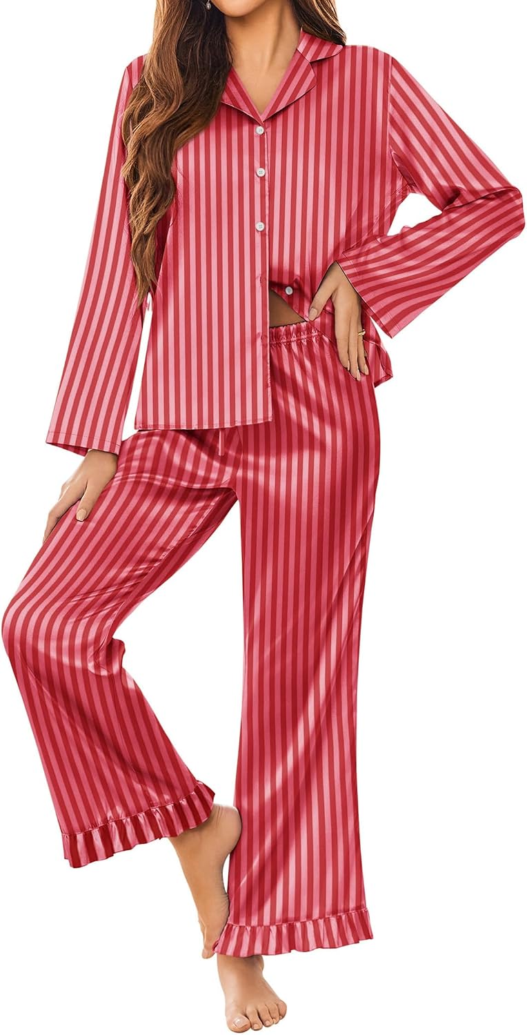 Ekouaer Satin Pajama Sets