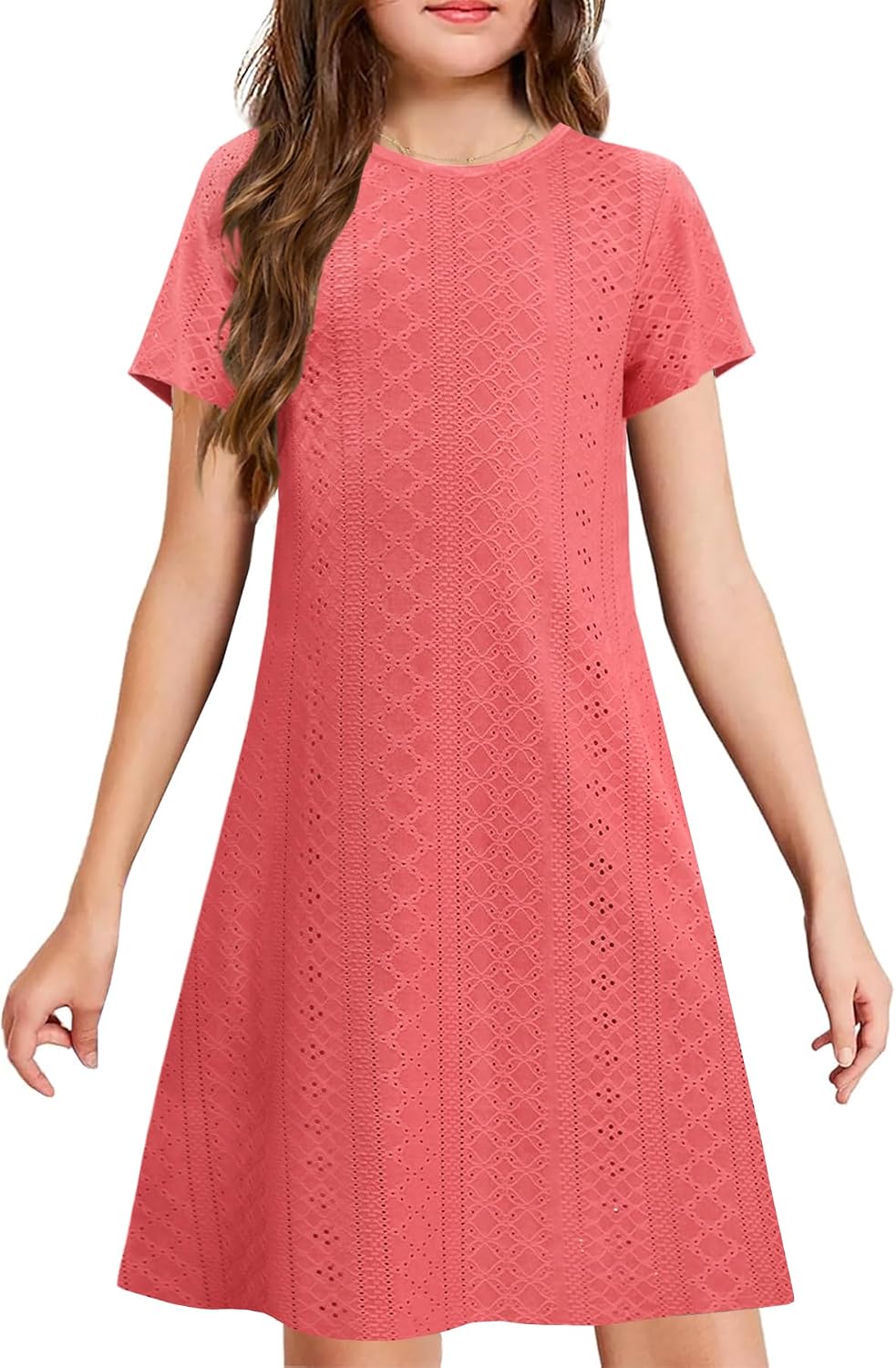YOVION Girls Summer Eyelet Dresses