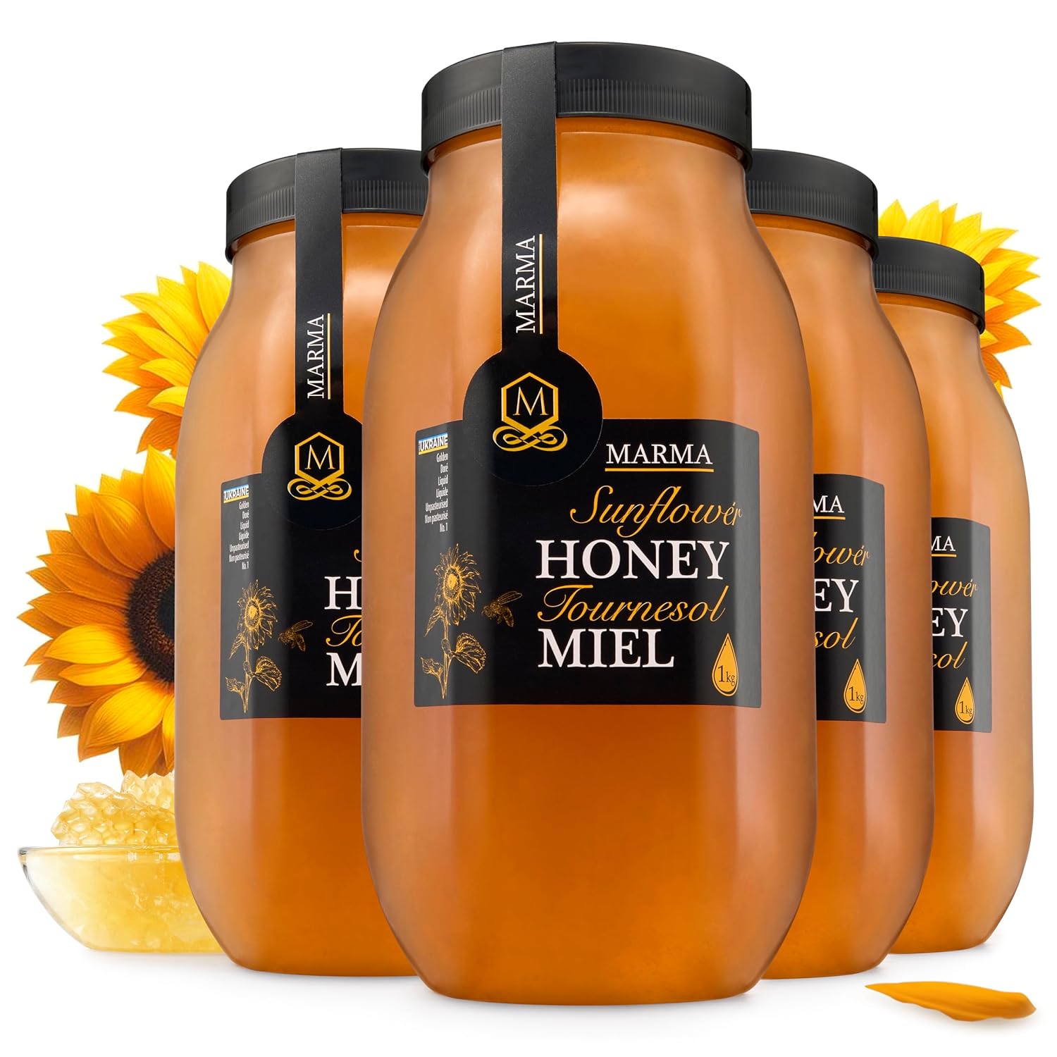 HONIGMA Sunflower Honey Jars