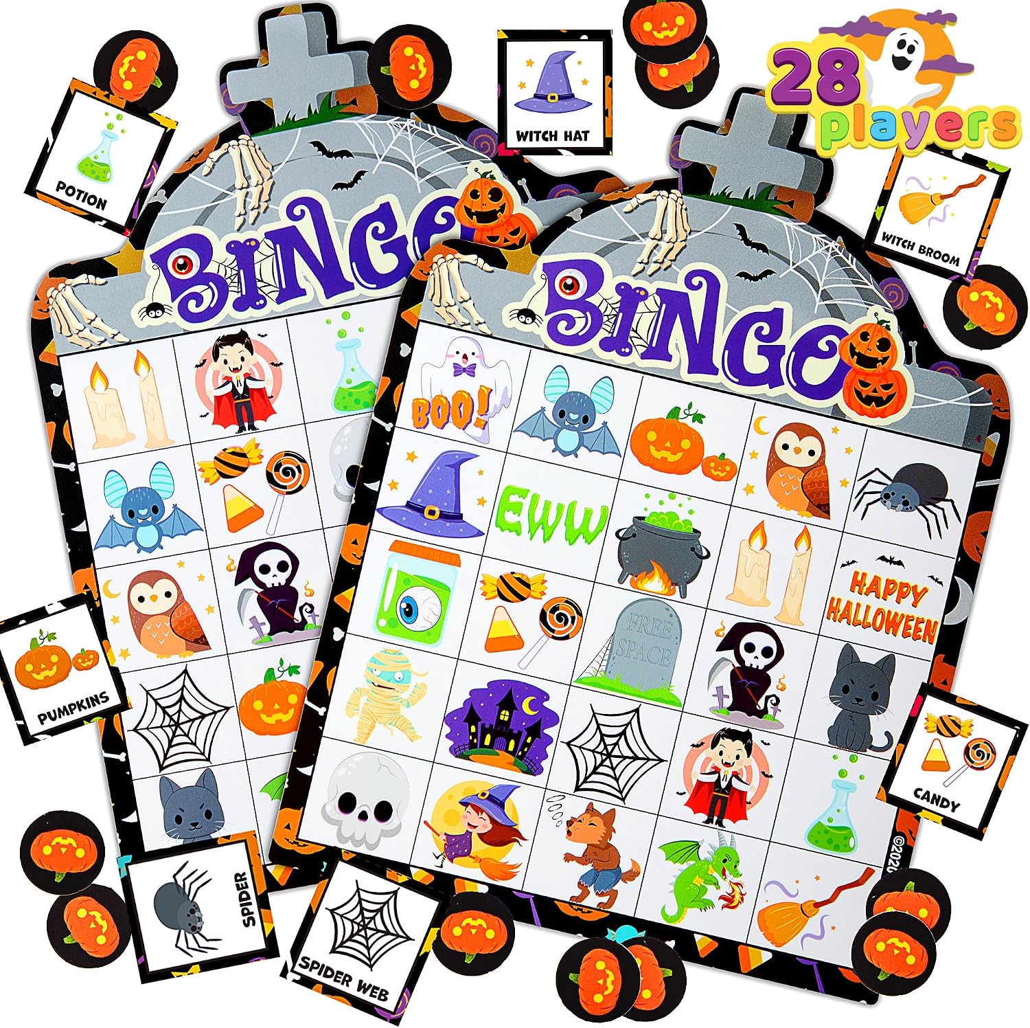 JOYIN Halloween Bingo Sets