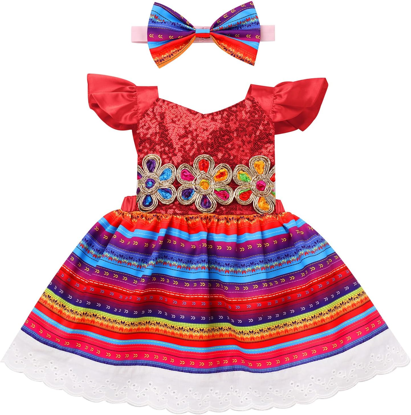 Girls Mexican Embroidered Dresses