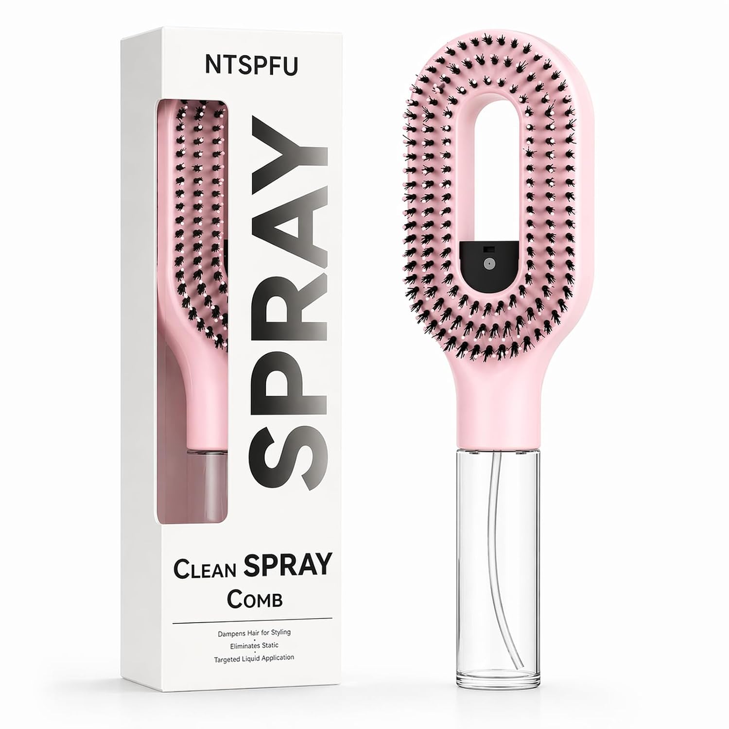 Manual Misting Hair Brushes (Pink