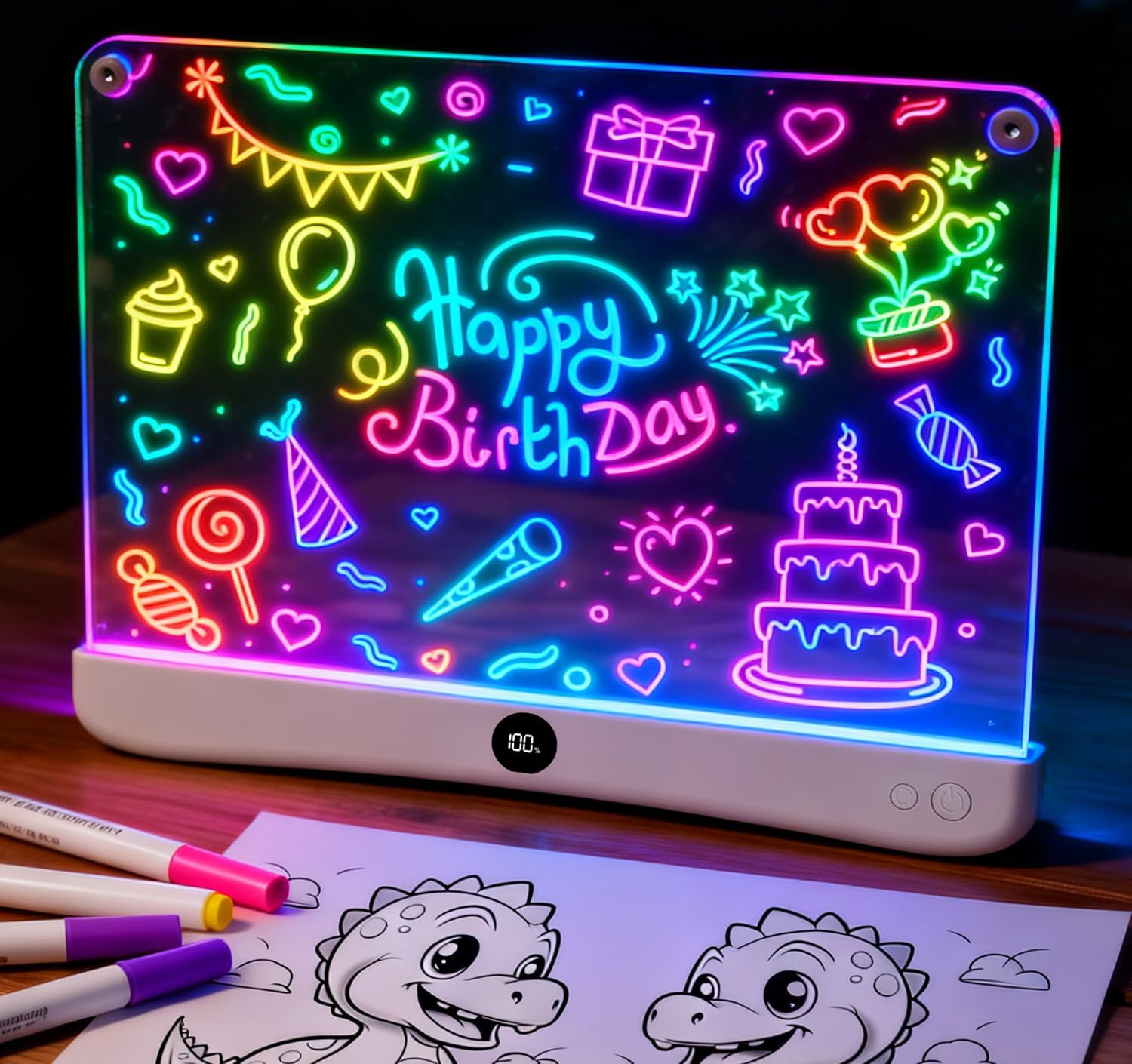 Rechargeable LED Drawing Boards
