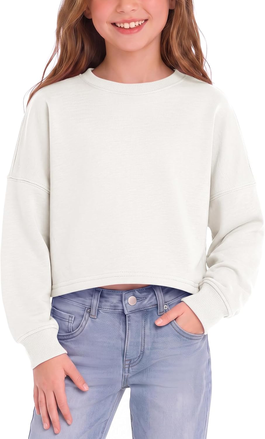Haloumoning Cute Crop Sweatshirts