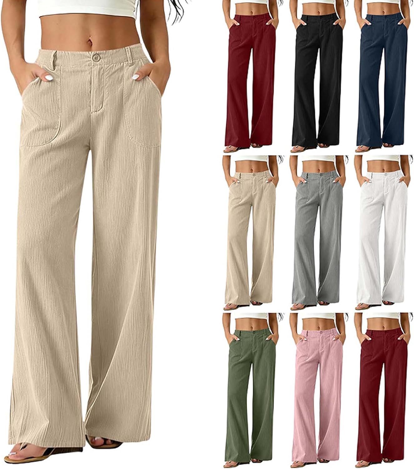 Corduroy Straight Leg Pants