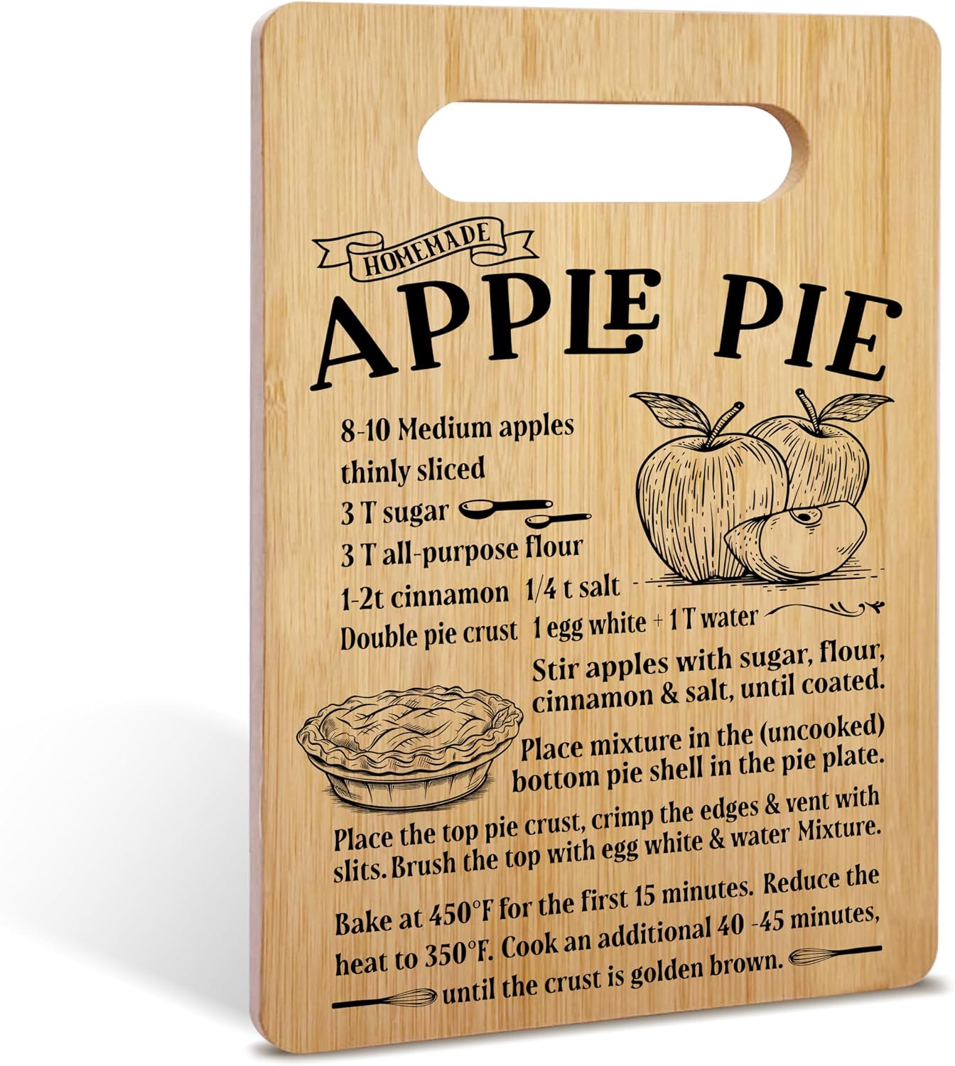 Fall Bamboo Cutting Board Gifts, Thanksgiving Gifts for Women Man, Homemade Apple Pie Charcuterie Board, Autumn Housewarming Gifts, Holiday Home Kitchen Decorations Favor -39