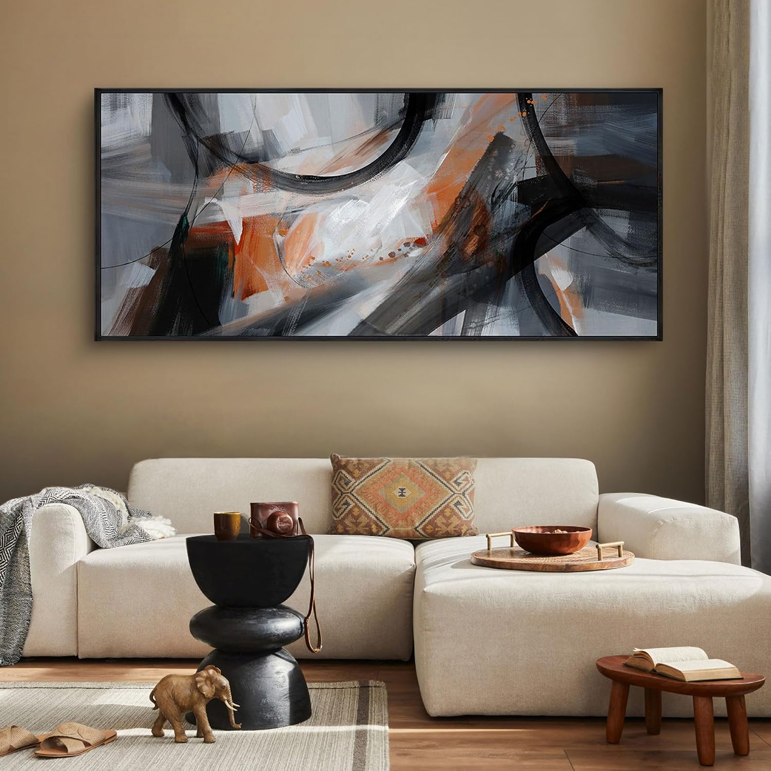 KLAKLA Boho Abstract Canvas Wall Arts