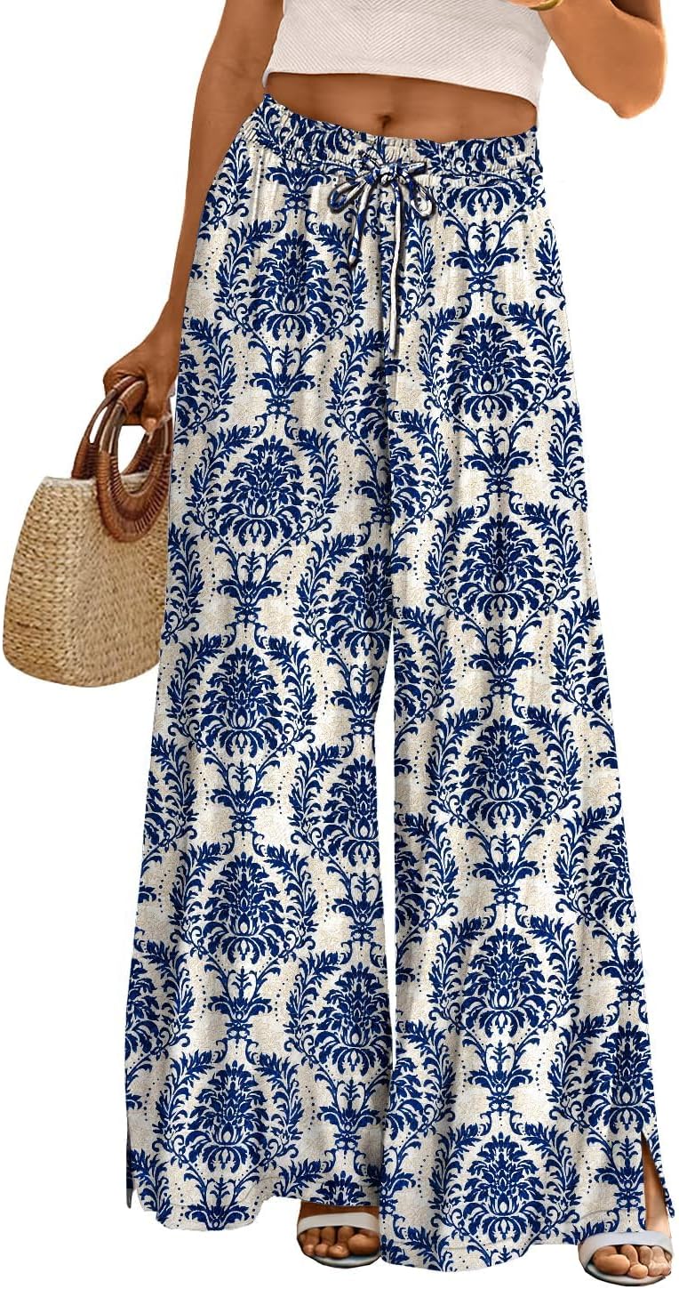 YESNO Women's Flowy Palazzo Pants