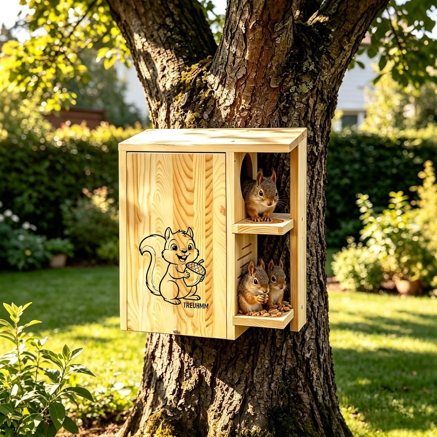 Wooden Squirrel Houses