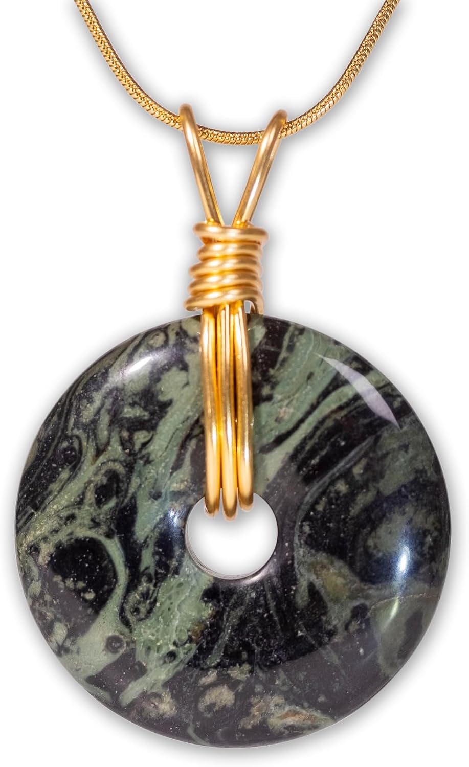 Kambaba Jasper Donut Pendants