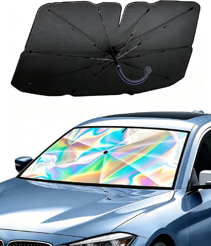 Foldable Car Windshield Sun Shade Umbrella UV Block Medium 55" x 31"