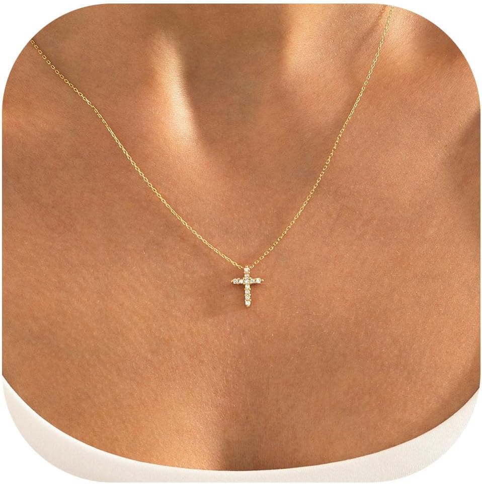 Gold Monozo Cross Necklaces