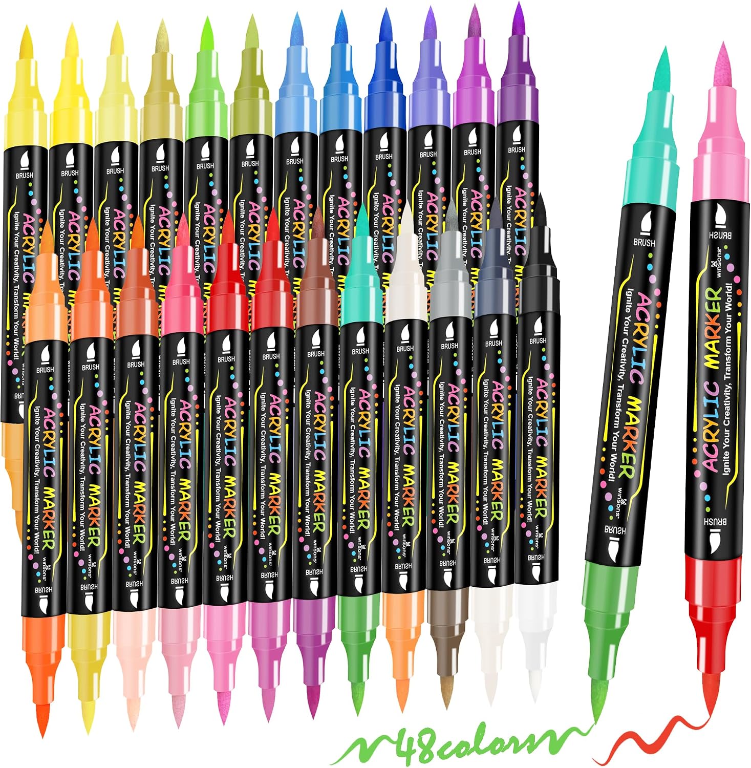 WINSONS Dual Tip Acrylic Paint Pens