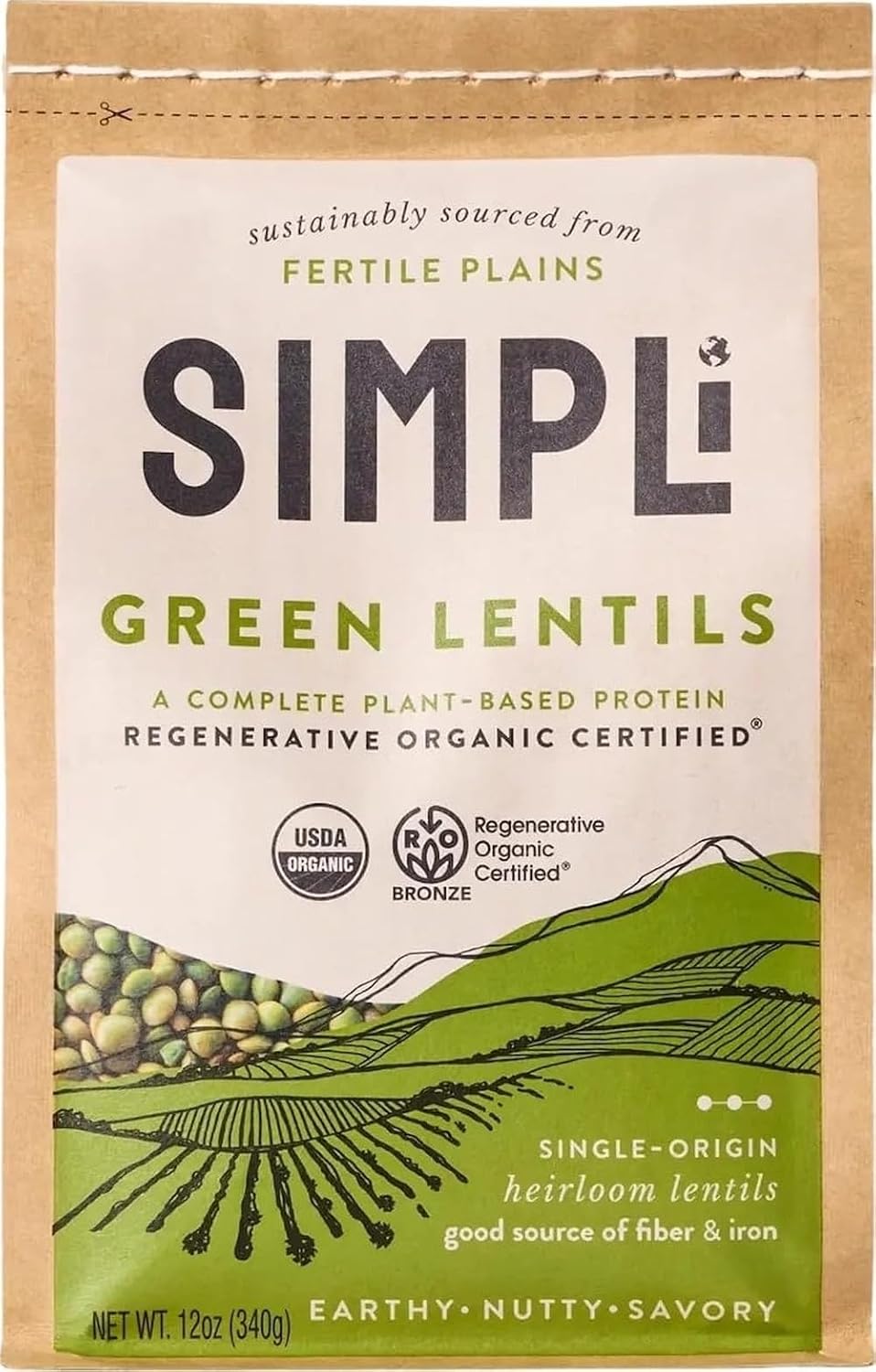 Simple Organic Green Lentils