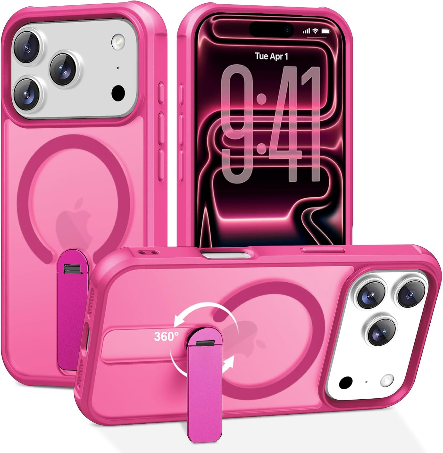 Nzenguer iPhone 17 Pro Cases (Hot Pink