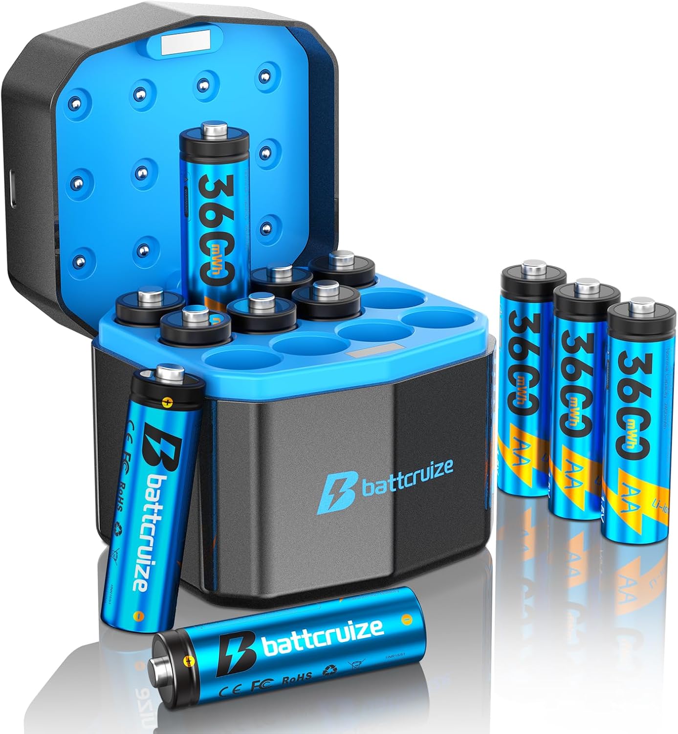 Battcruize Rechargeable AAs (Azure