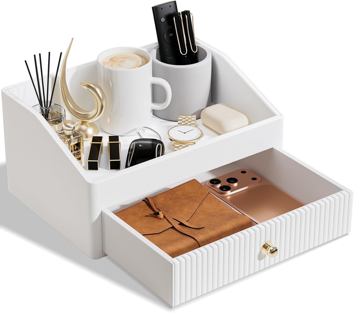 LADSTAG Vegan Leather Desk Organizers