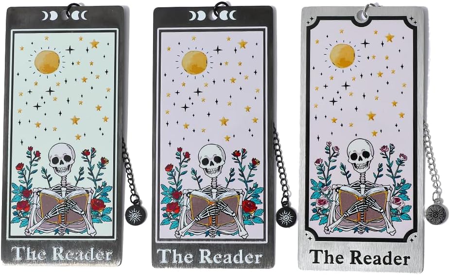 Skull Stainless Steel Bookmarks
