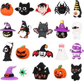 PR!CE DROP ( ) 20 Pcs Silicone Focal Beads for Halloween, 3D Rubber Beads for Pens Keychain Bracelet Landyard Making Art Crafts Supplies Bulk