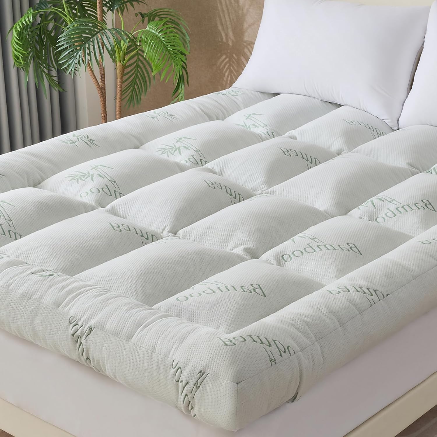 WhatsBedding Queen Memory Foam Mattress Toppers