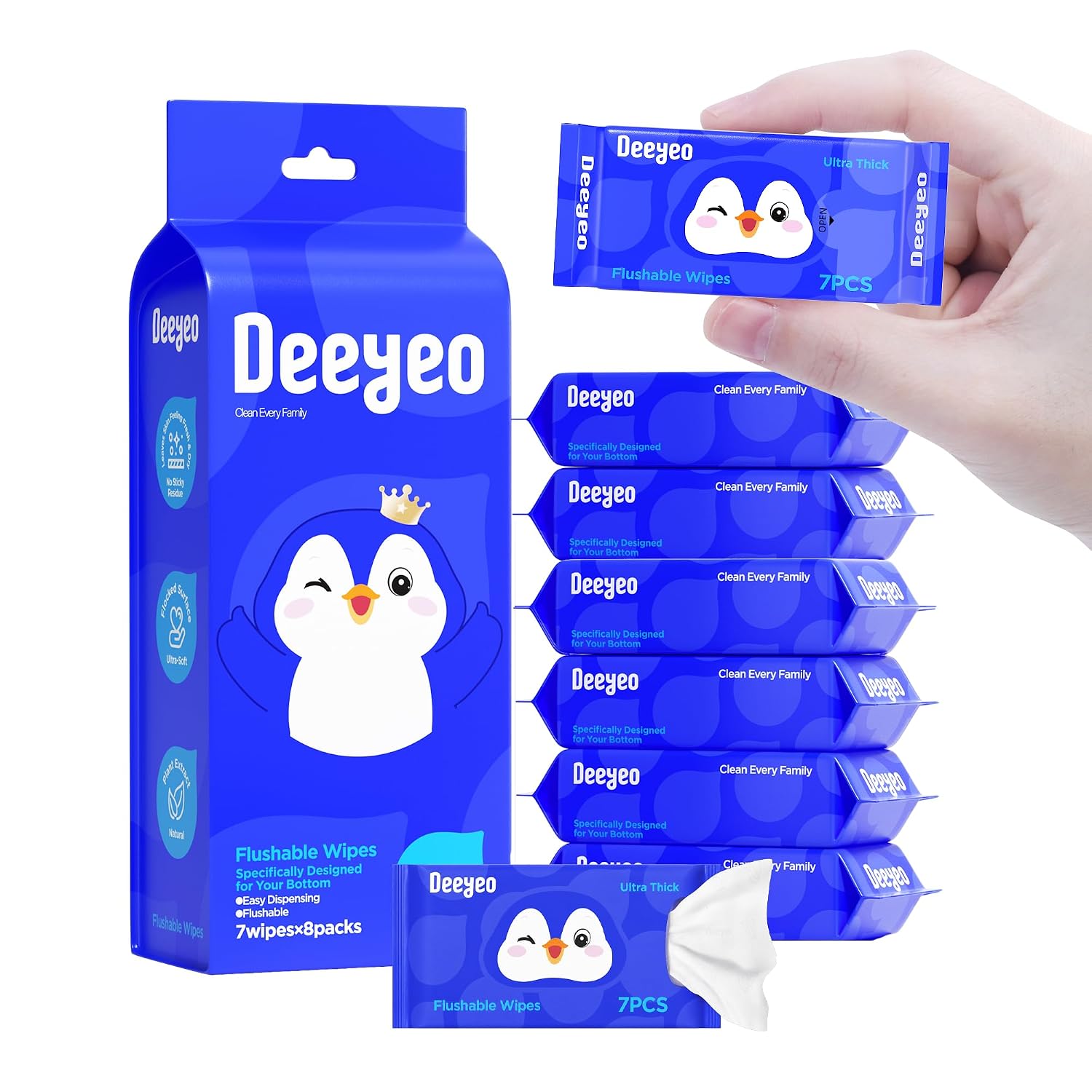 Deeyeo Flushable Wipes