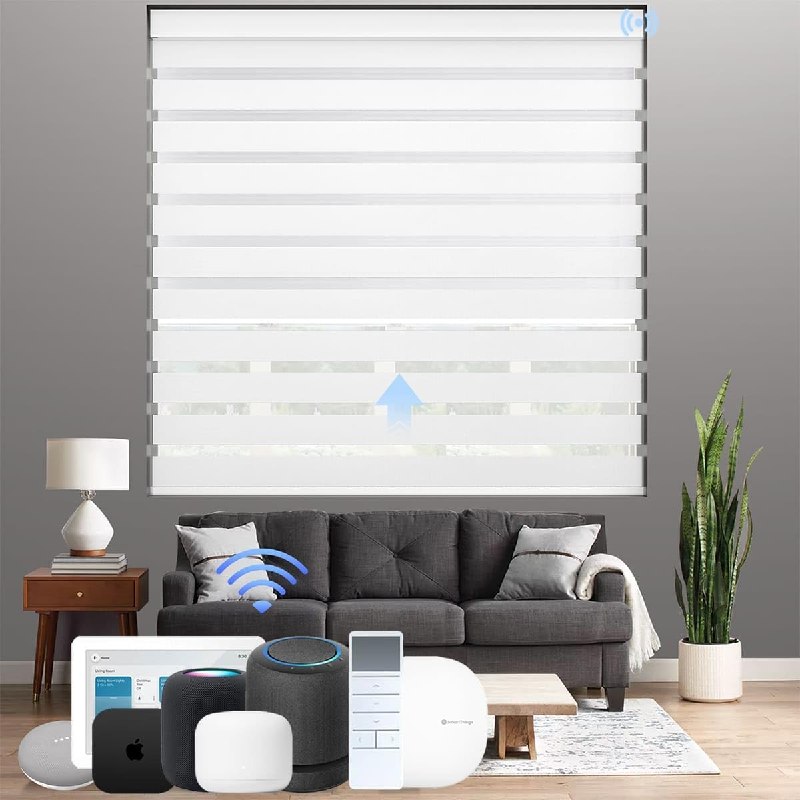 Uilvffo Motorized Zebra Blinds