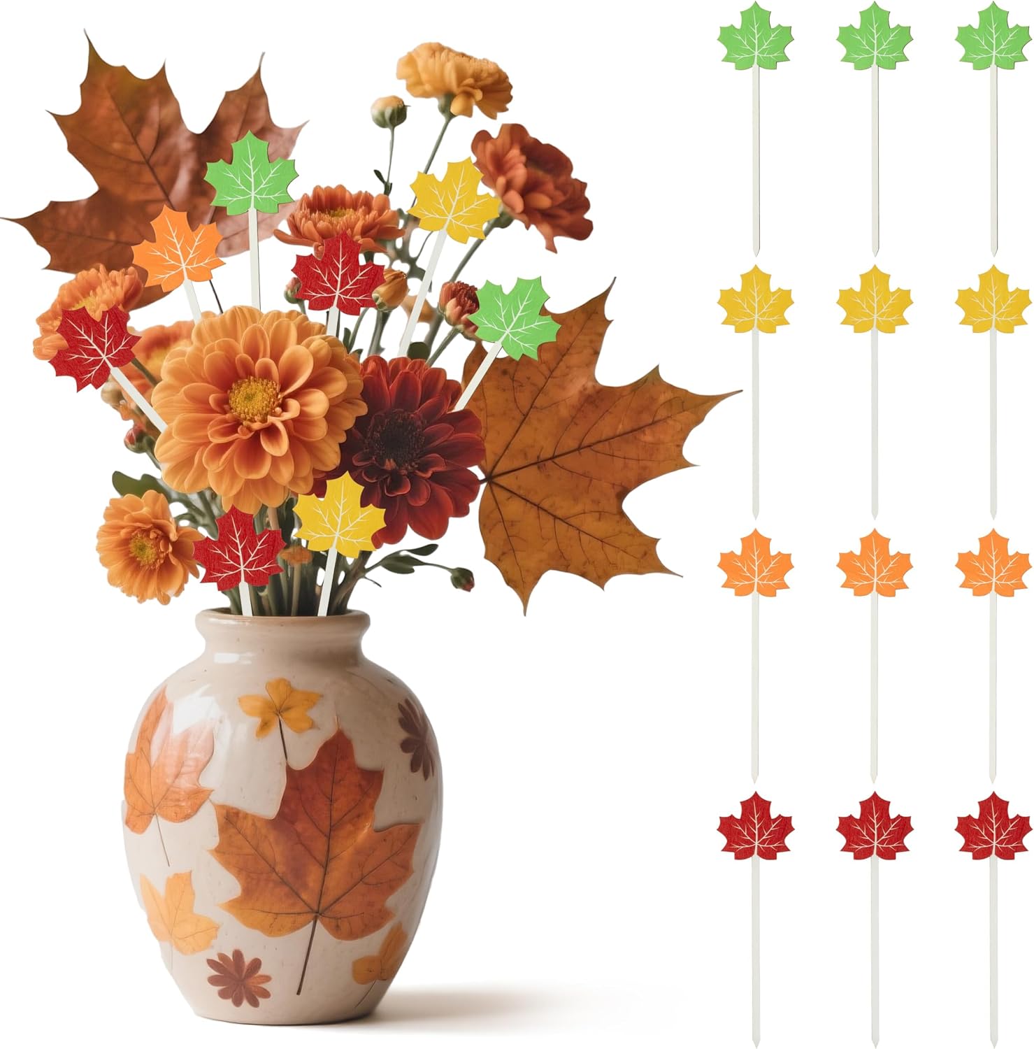 TICIAGA Maple Leaf Wooden Picks