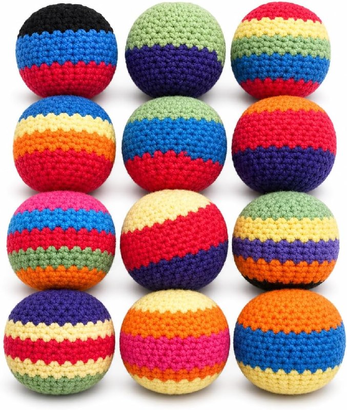 Handmade Knitted Footbags