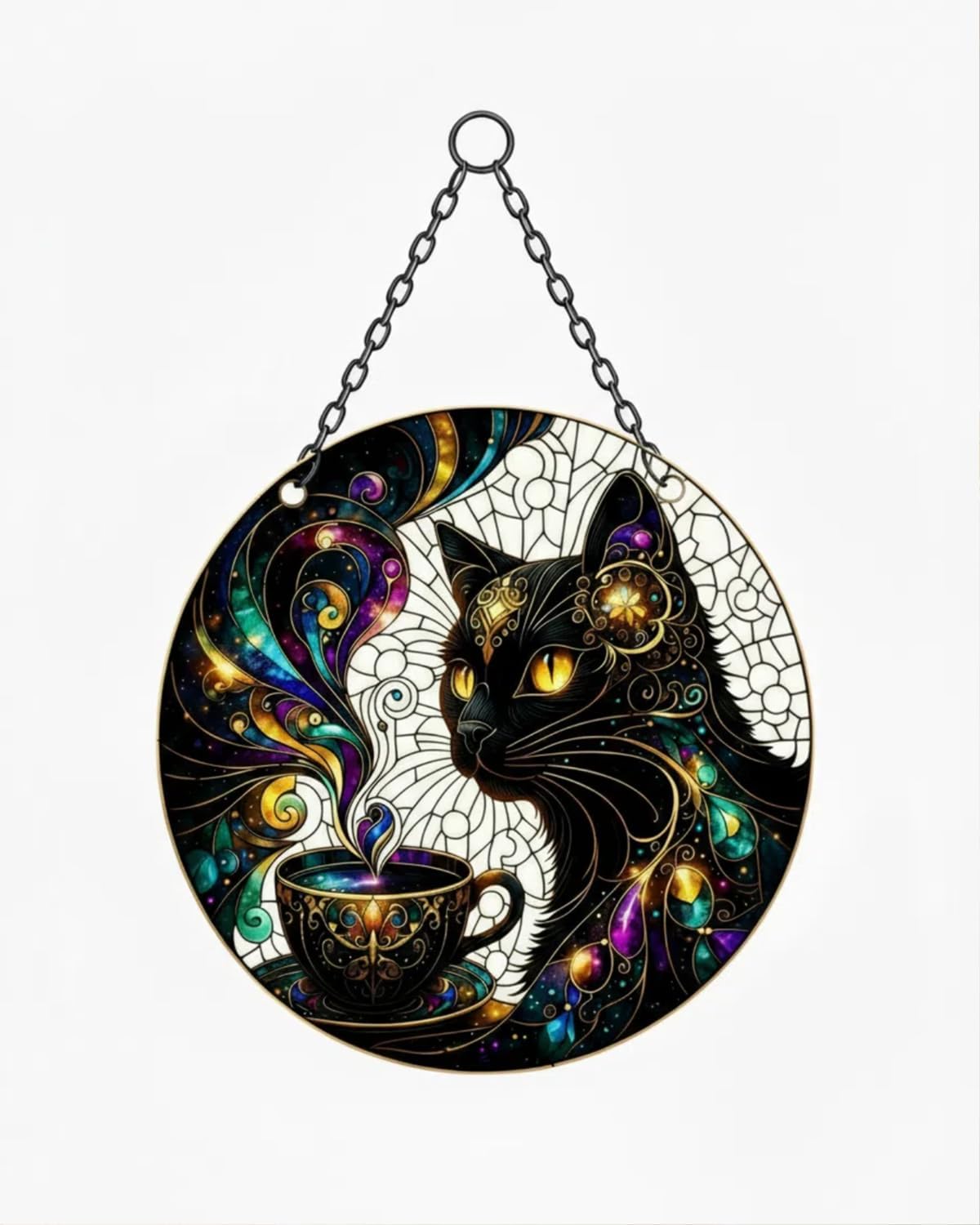 Black Cat Suncatchers (Round