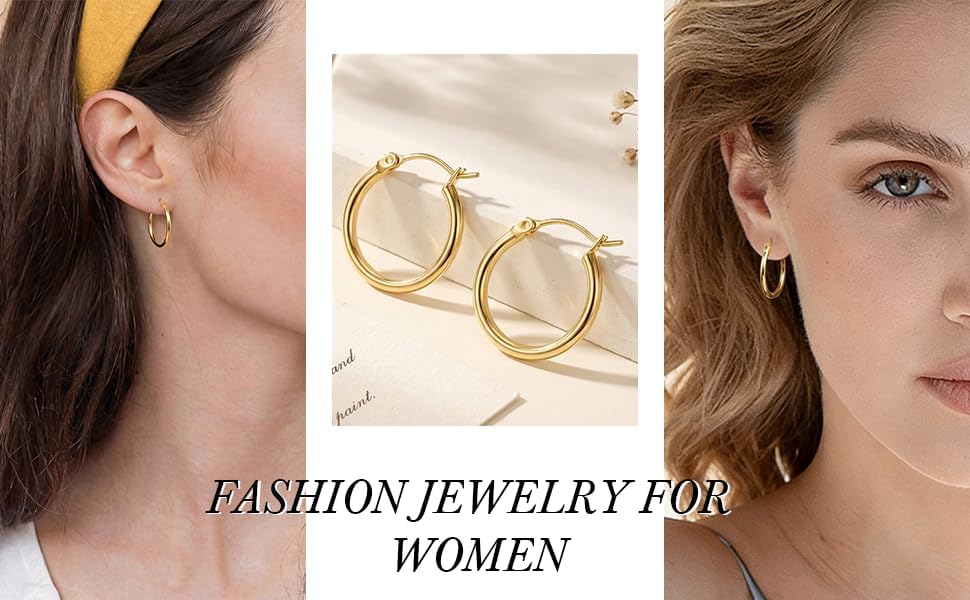 14K Gold Hoop Earrings