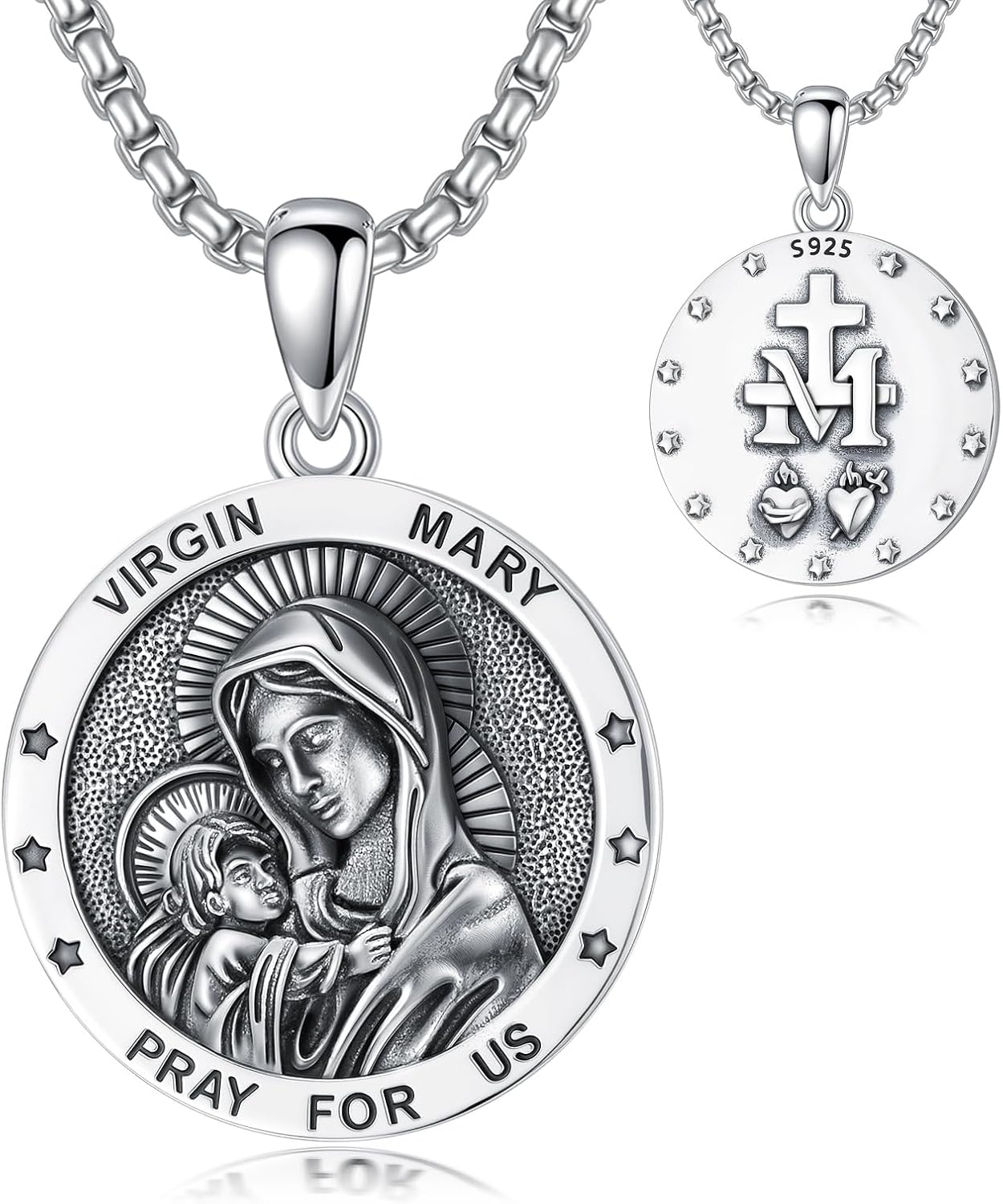 MEIDERBO Virgin Mary Necklaces
