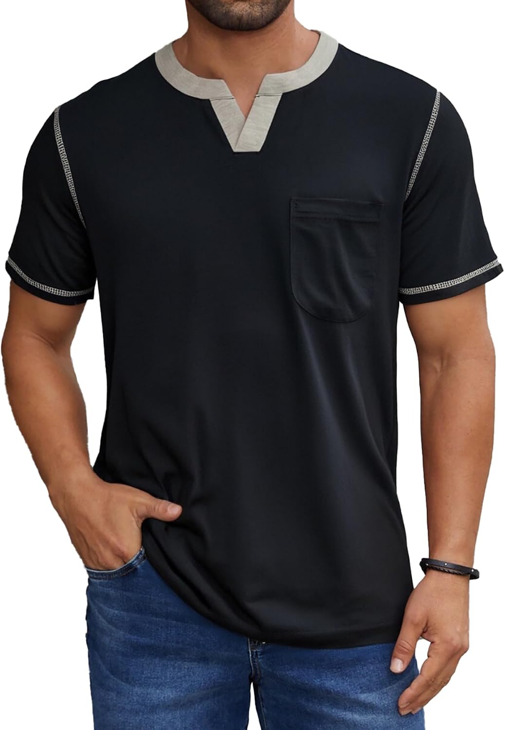 Men's V-Neck Summer T-Shirts